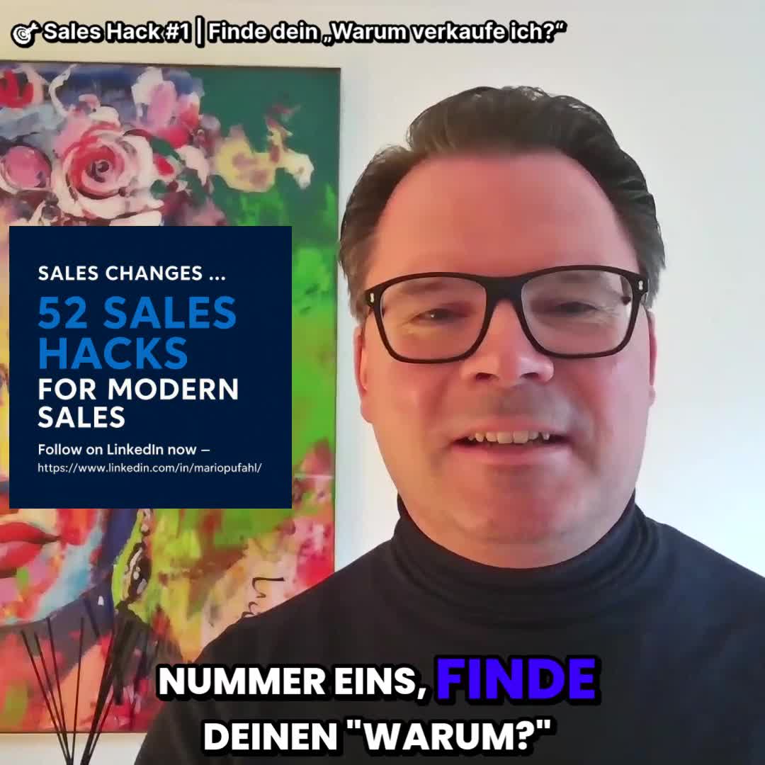 Standbild aus Sales Hack 1: Mario Pufahl erklärt Finde dein Warum